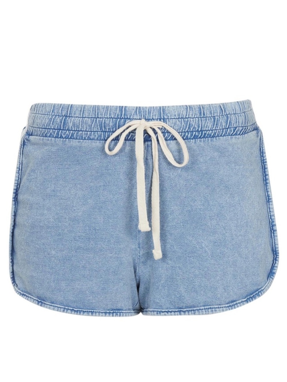 Topshop Runner/Jersey Shorts Light Acid Wash Blue Size 2
